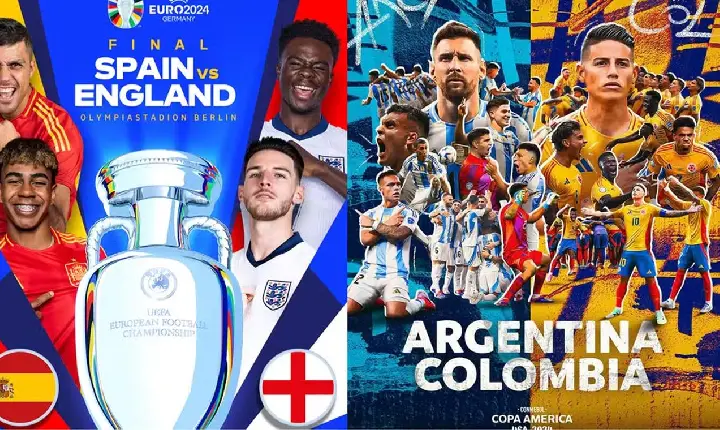 FINAIS DA COPA AMÉRICA 2024 E EUROCOPA 2024 É HOJE!!!