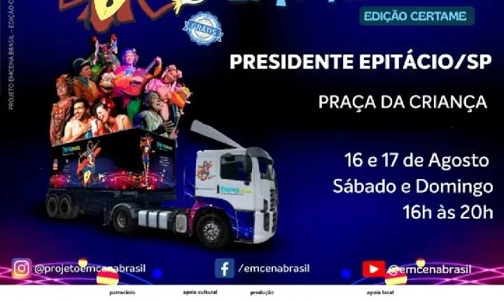 Presidente Epitácio recebe Palco Móvel Emcena Brasil Edição Certame