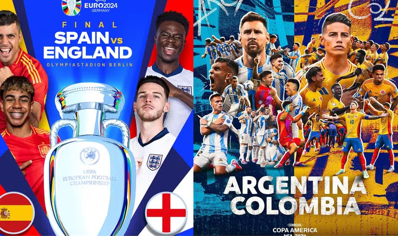 FINAIS DA COPA AMÉRICA 2024 E EUROCOPA 2024 É HOJE!!!